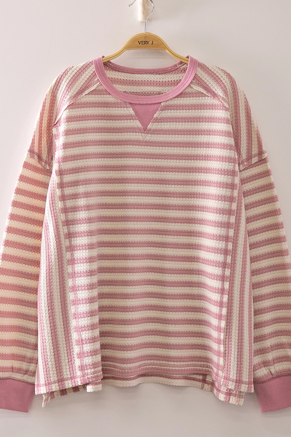 Chloe's Striped Waffle Top