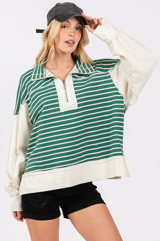 Alpine Horizon Striped Sweatshirt