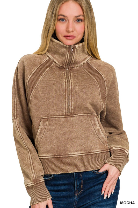 Natural Girl Half Zip Jacket