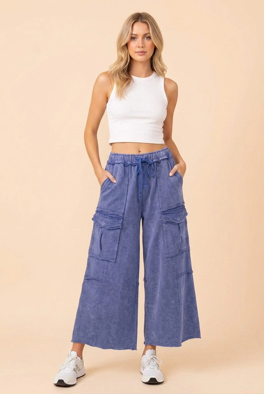 Mia's Wide-Leg Cargo Pants