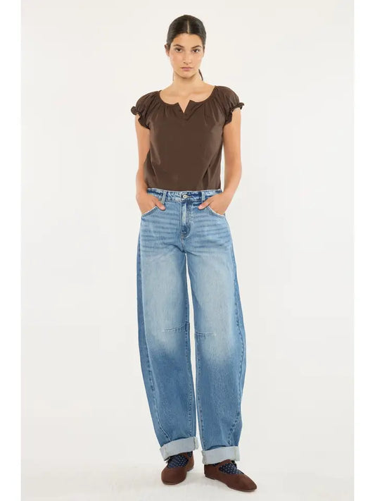 Mallory Low Slung Horseshoe Jeans
