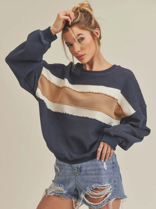 Worthy of the Wait Sweater - Navy