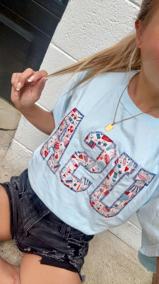USA Tee - Light Blue