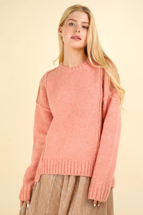 Fuzzy Feeling Sweater - Pink