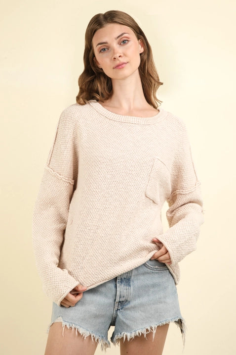 A Path To Follow Sweater - Beige