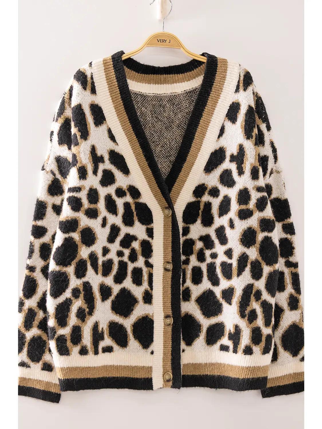Addi's Leopard Print V-Neck Cardigan