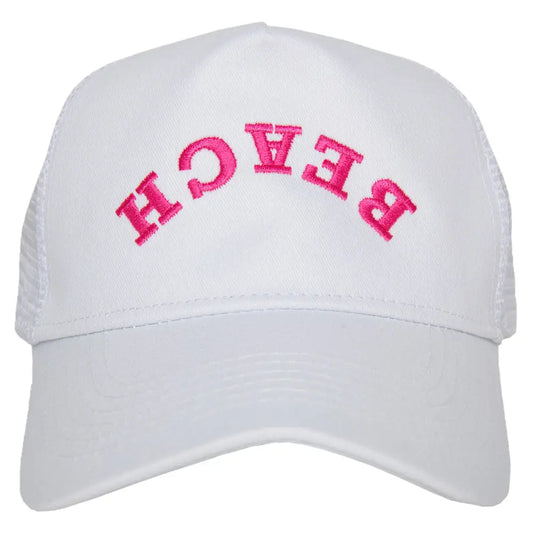 BEACH Upside Down Trucker Hat