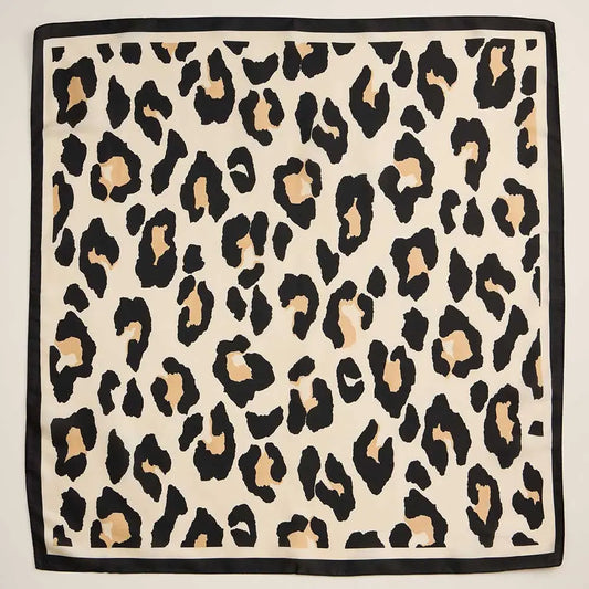 Silky Printed Scarf - Light Leopard