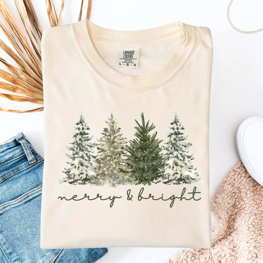 Merry & Bright Trees Tee