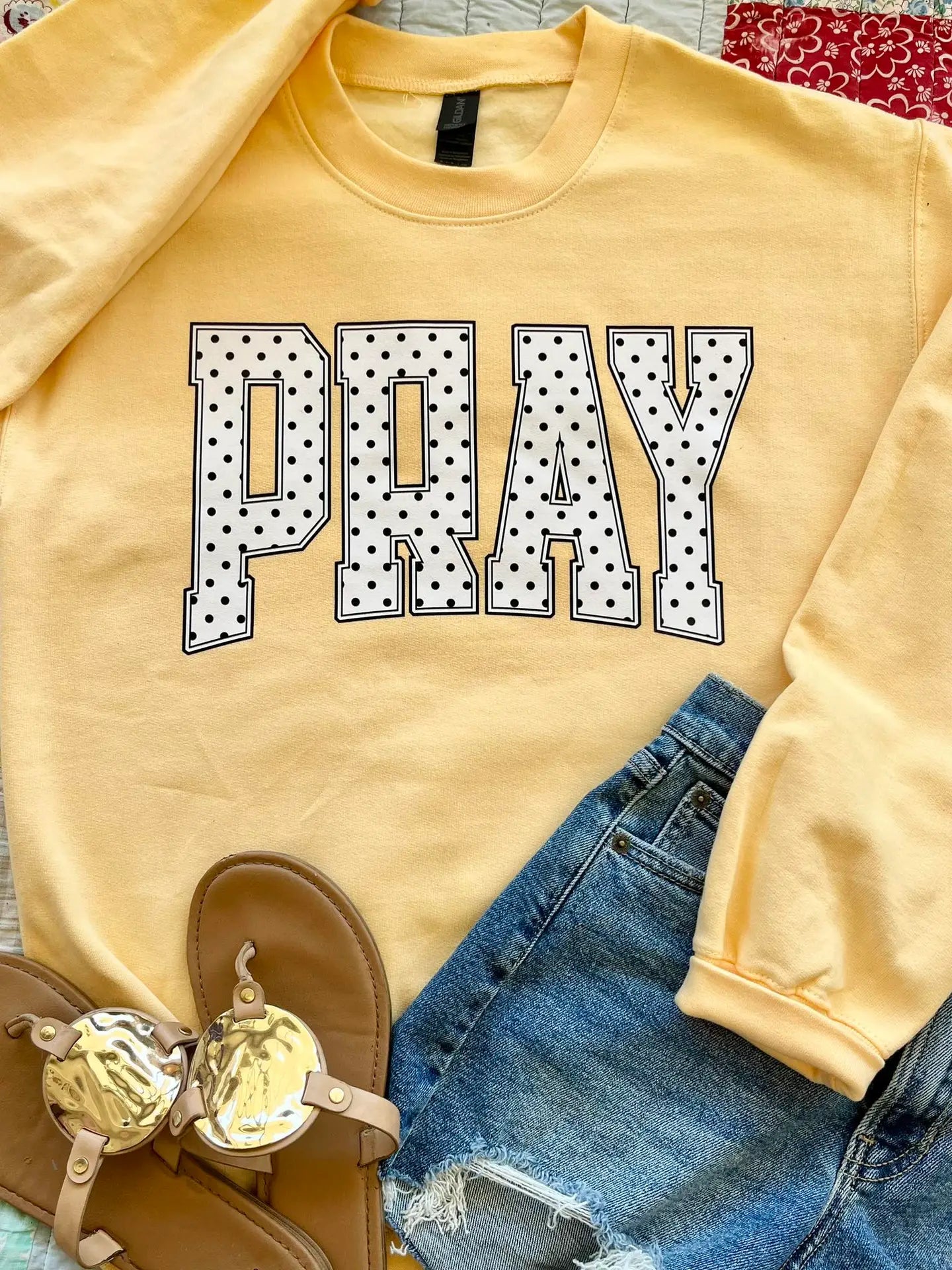 Pray Polka Dot Graphic Tee