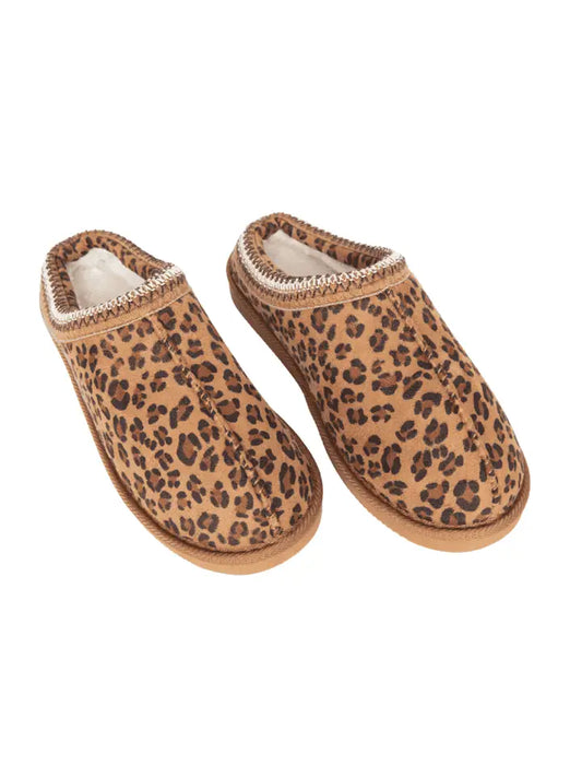 Leopard Embroidered Slippers