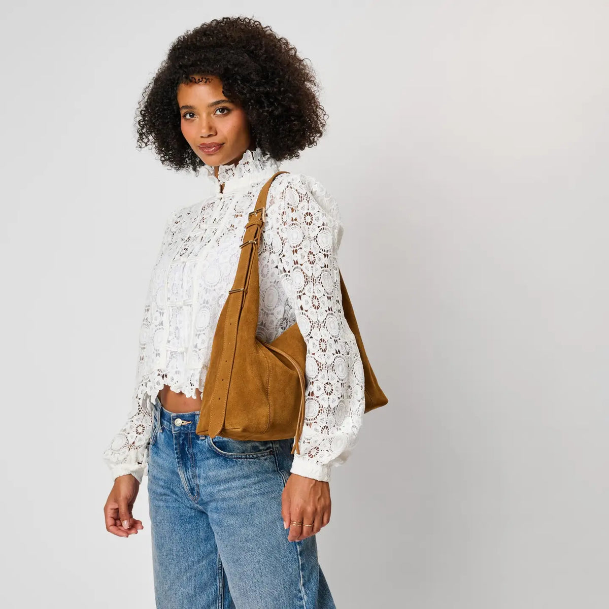 Kelsea Satchel Bag - Caramel