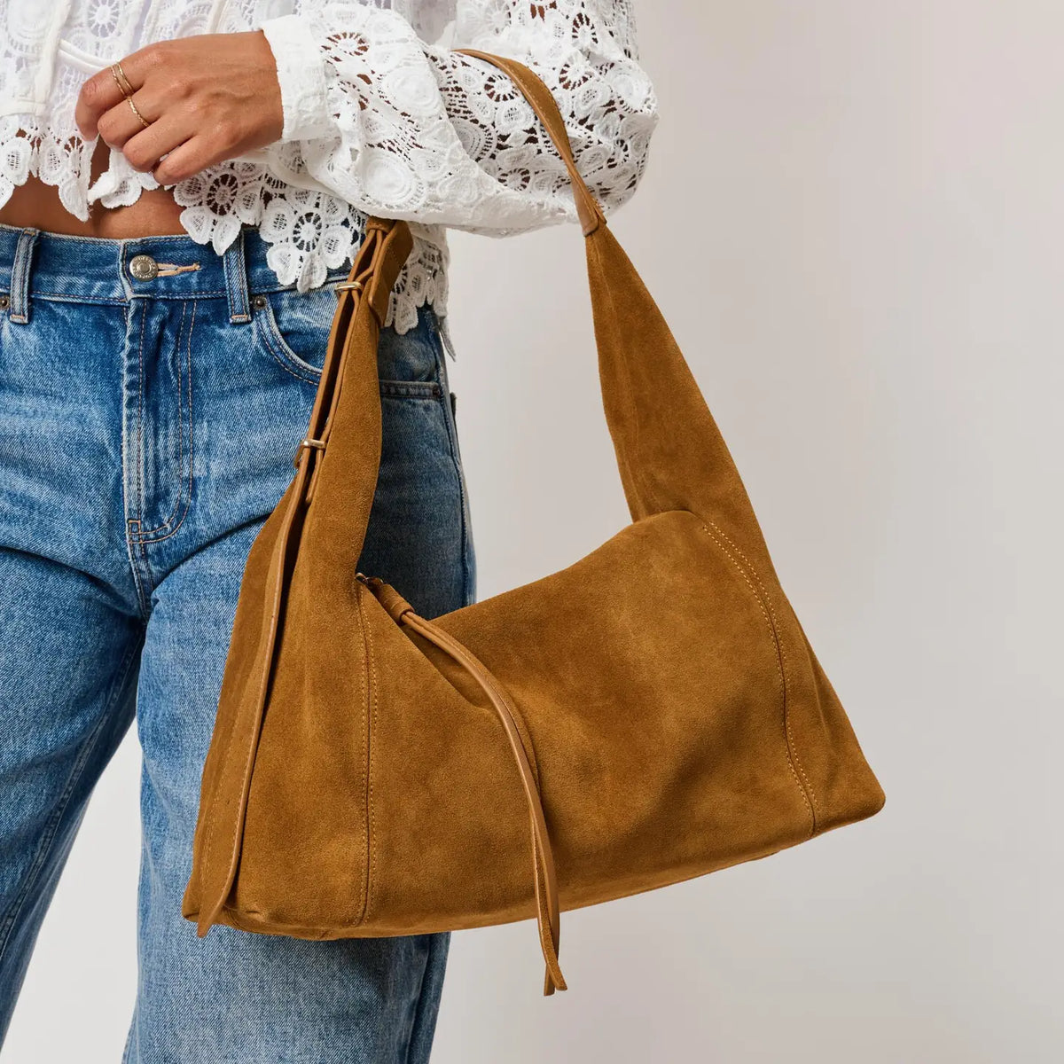 Kelsea Satchel Bag - Caramel