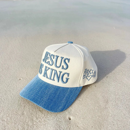 Jesus Is King Denim Hat