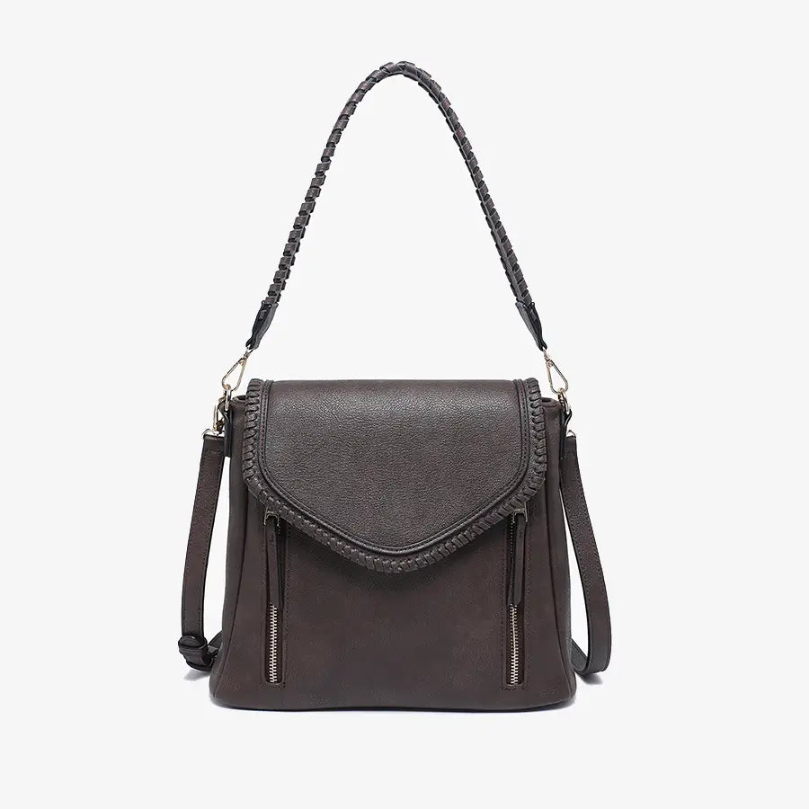 Lorelei Double Zip Crossbody – Whipstitch Trim