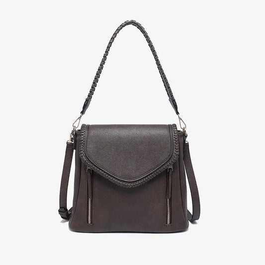 Lorelei Double Zip Crossbody – Whipstitch Trim