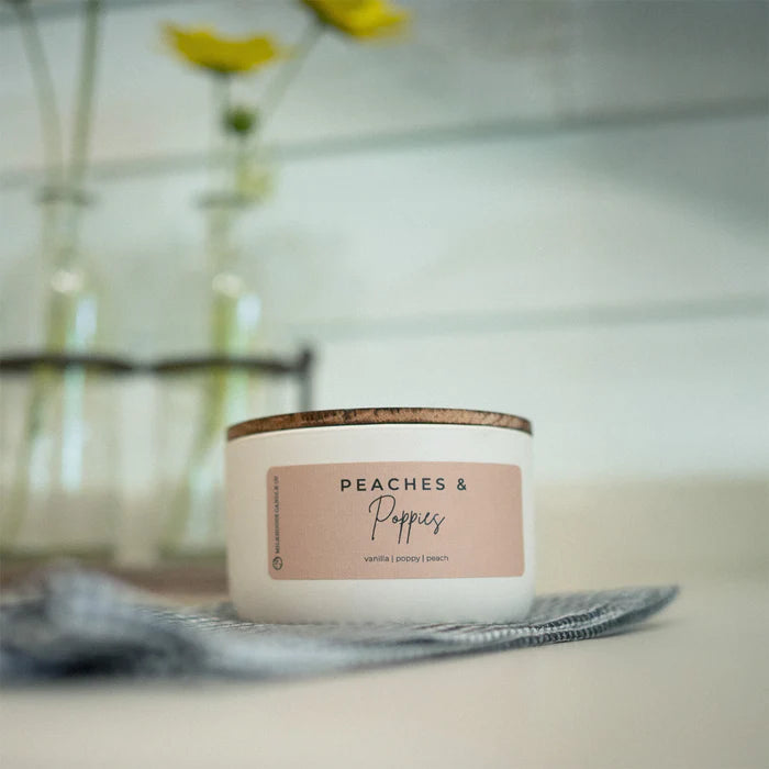 Peaches & Poppies Statement Candle