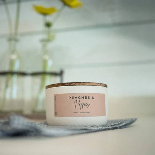 Peaches & Poppies Statement Candle