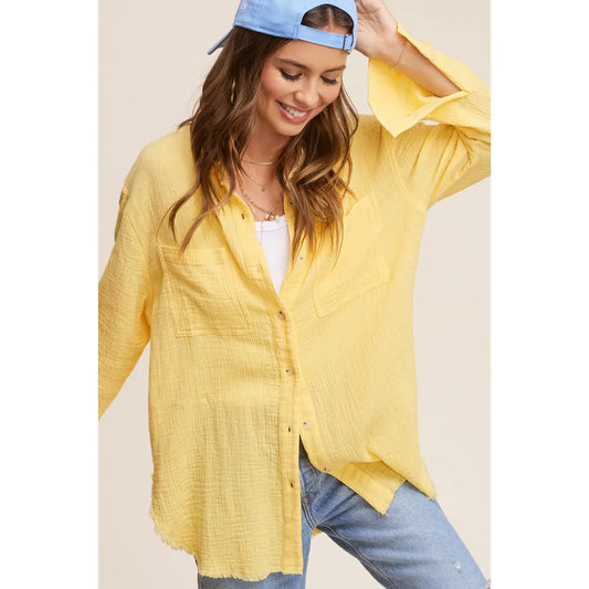 Mali Soft Button Front Top