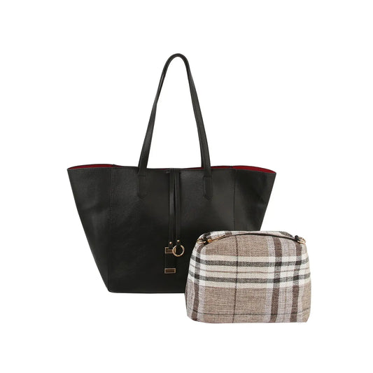 2 in 1 Vacation Leather Tote and Pouch Set