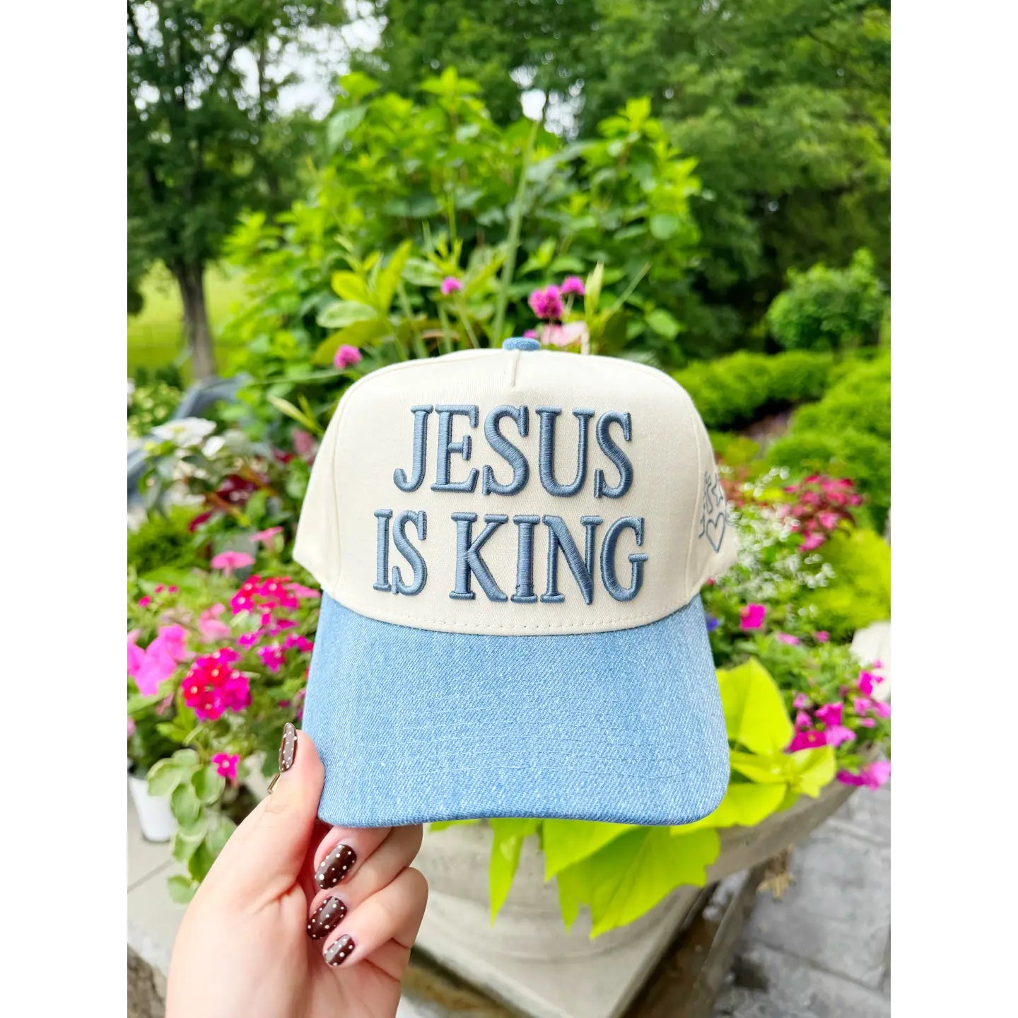 Jesus Is King Denim Hat