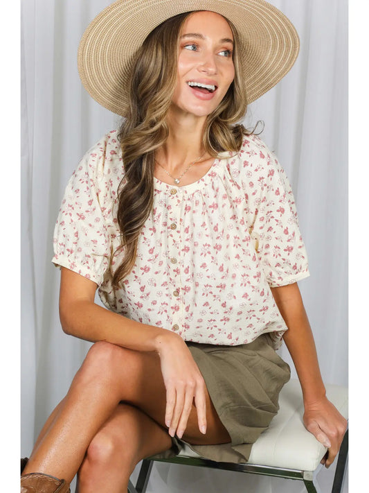 Zoe Floral Blouse Top