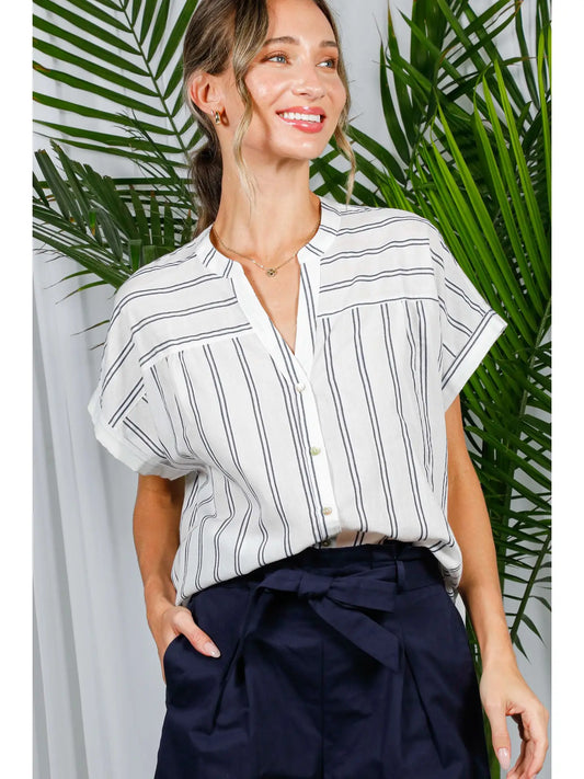 Layton Pin-Stripe Top