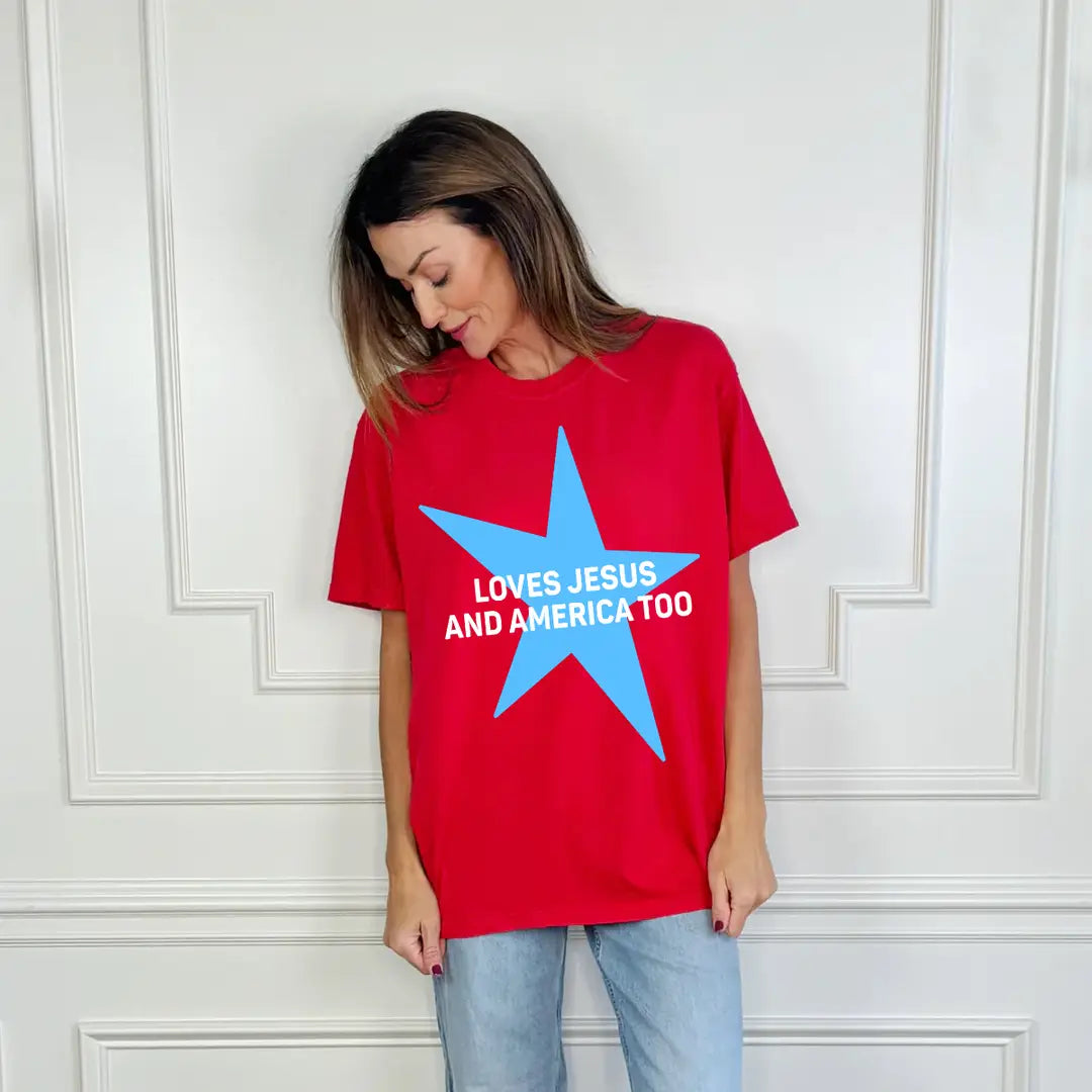Loves Jesus & America Tee