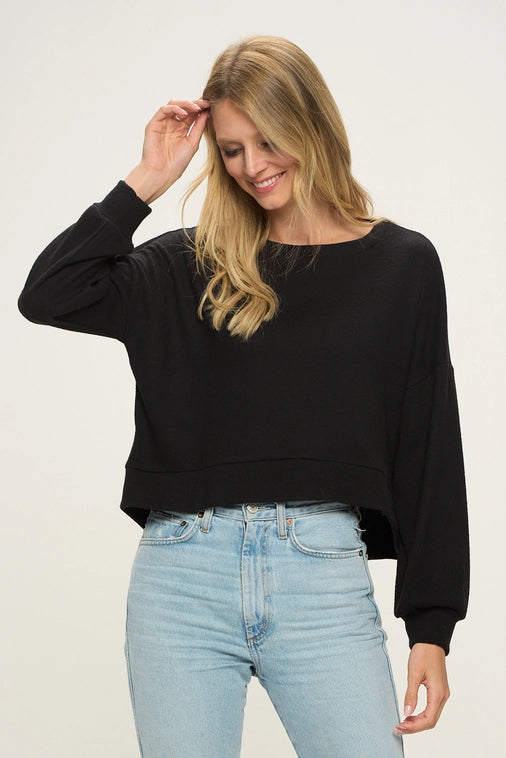 Simple Girl Top - Black