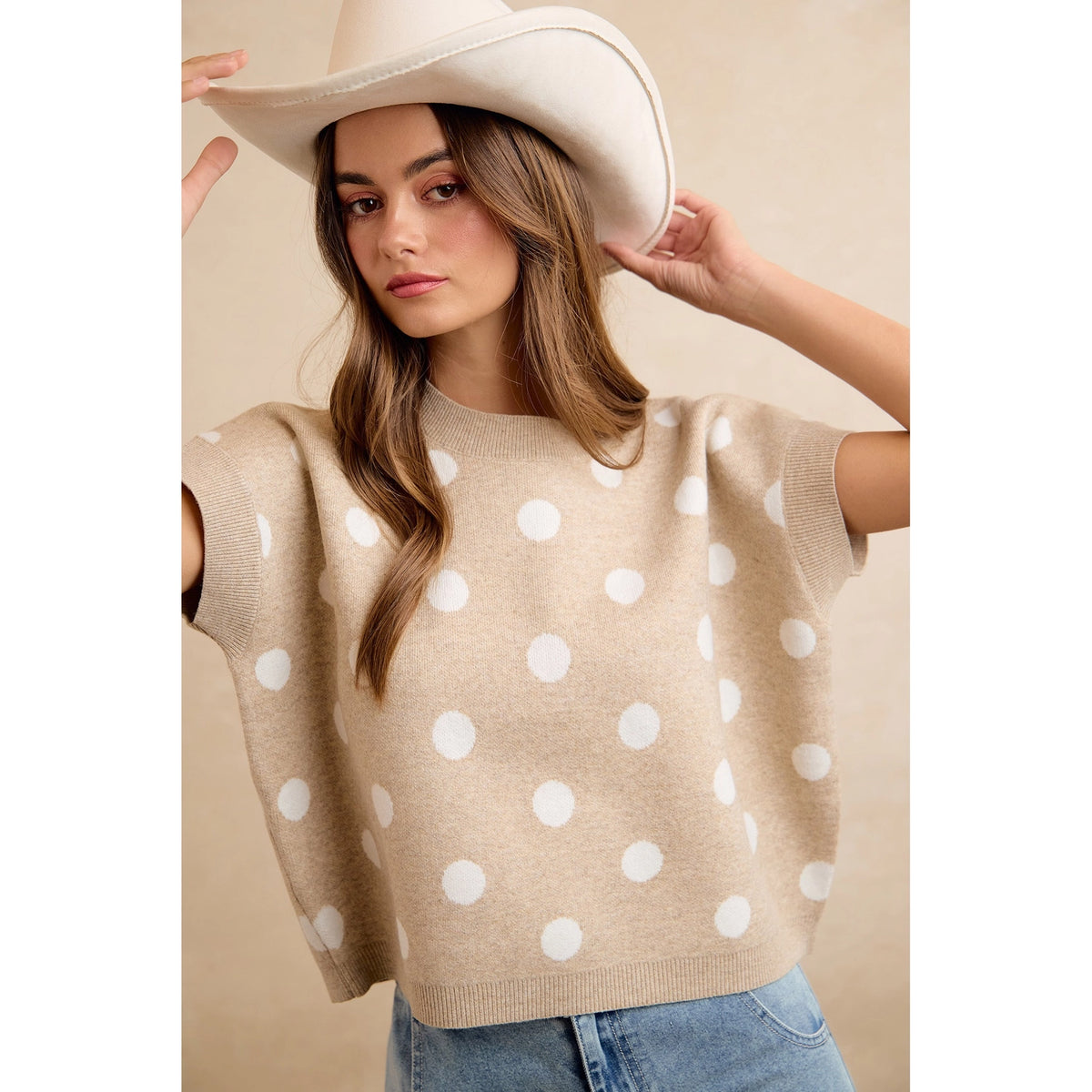 Gracie's Polka Dot Knit Top