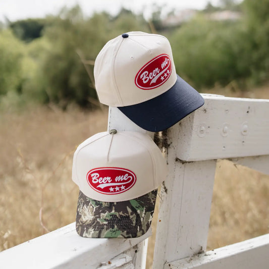 Beer Me Vintage Trucker Hat - Camo