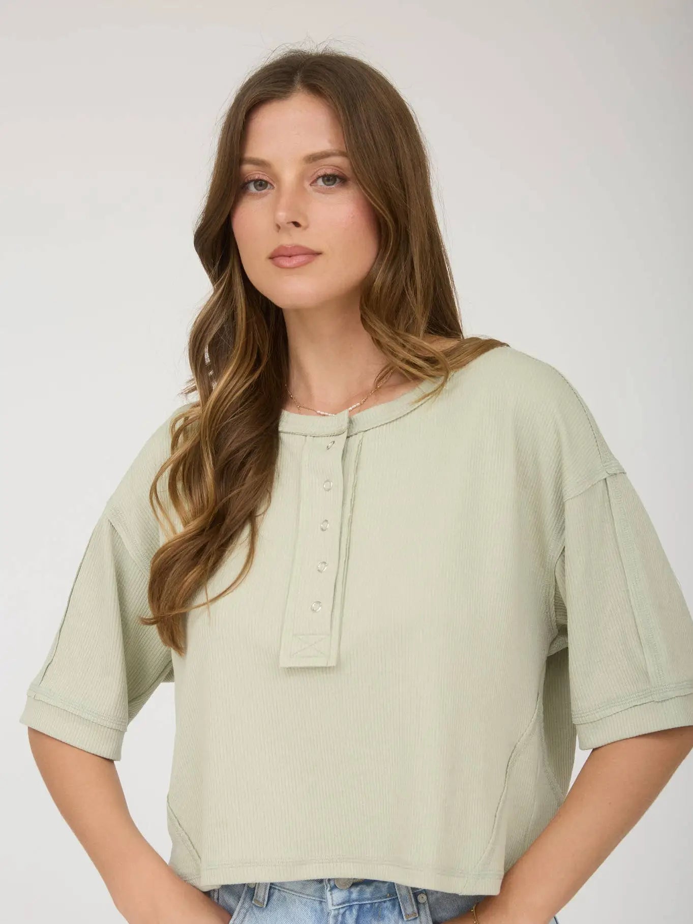 Feels Right Henley Knit Top