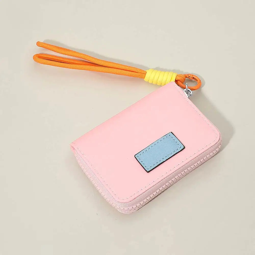 Compact Zip Around Mini Wallet - Pink