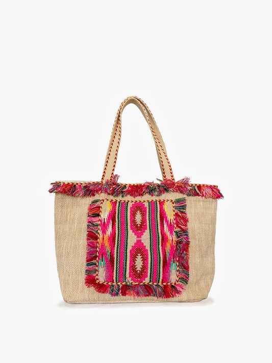 Wrenley Cotton Tote - Fuchsia