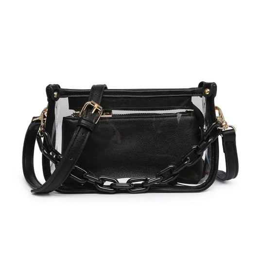 Jessica Clear Crossbody - Black