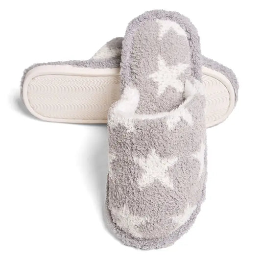 Soft Star Slippers - Grey