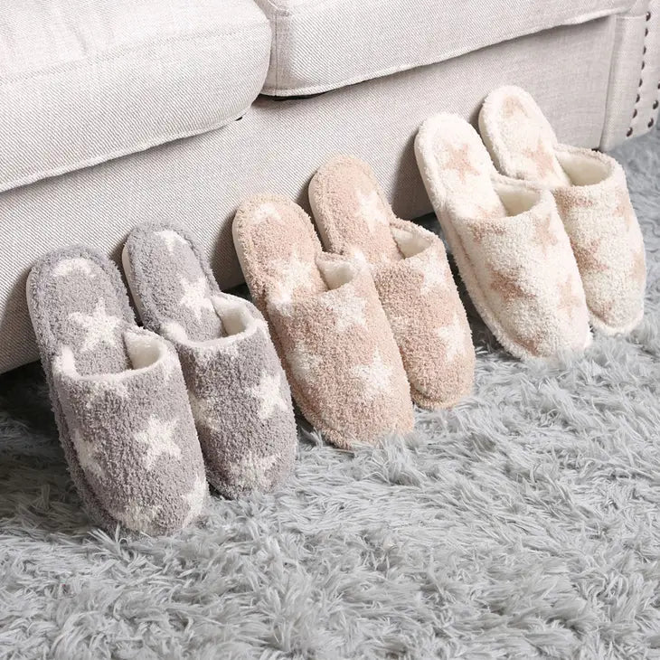 Soft Star Slippers - Ivory