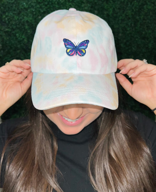 Tie Dyed Butterfly Cap