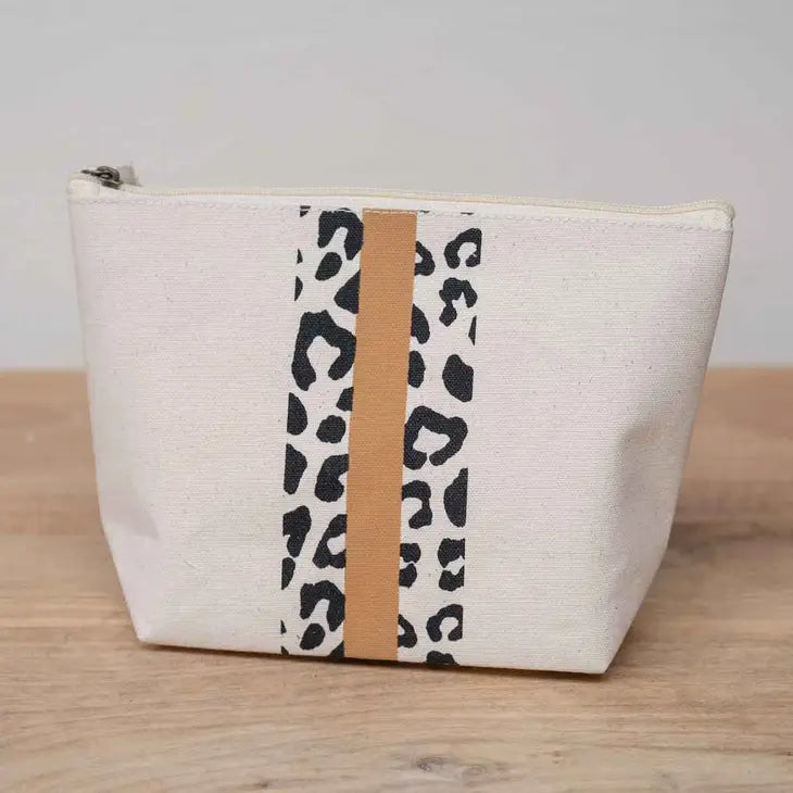 Leopard Stripe Shore Cosmetic Bag